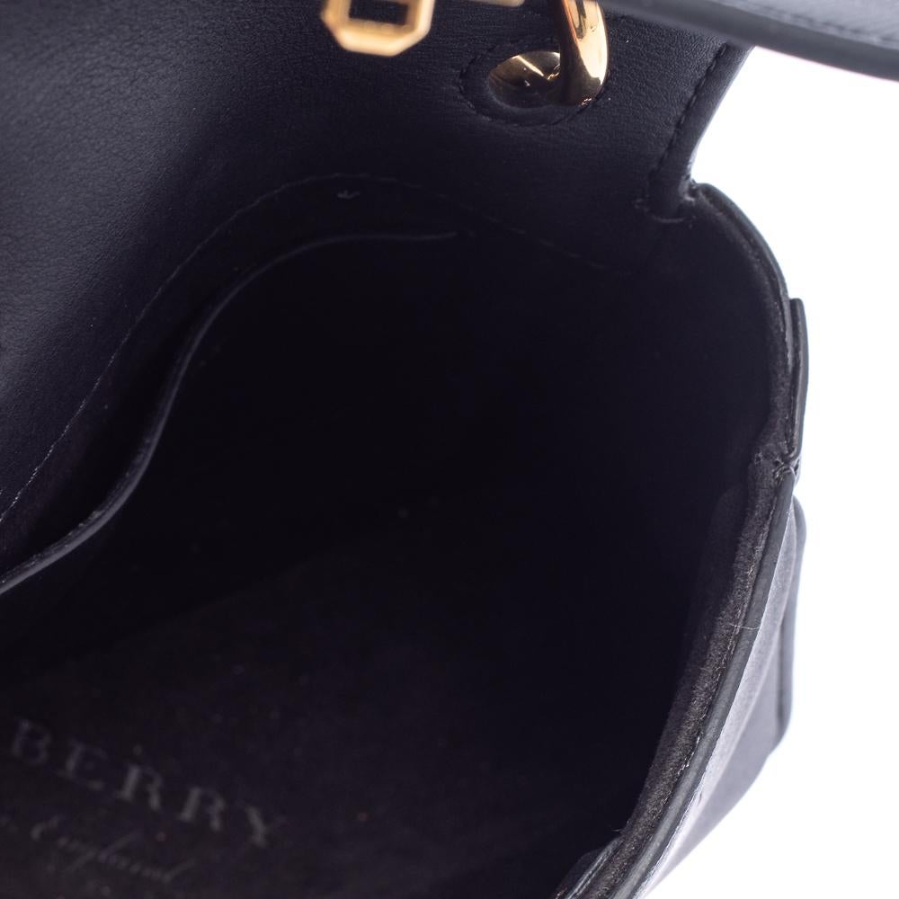 Burberry Black Leather Mini DK88 Top Handle Bag 3