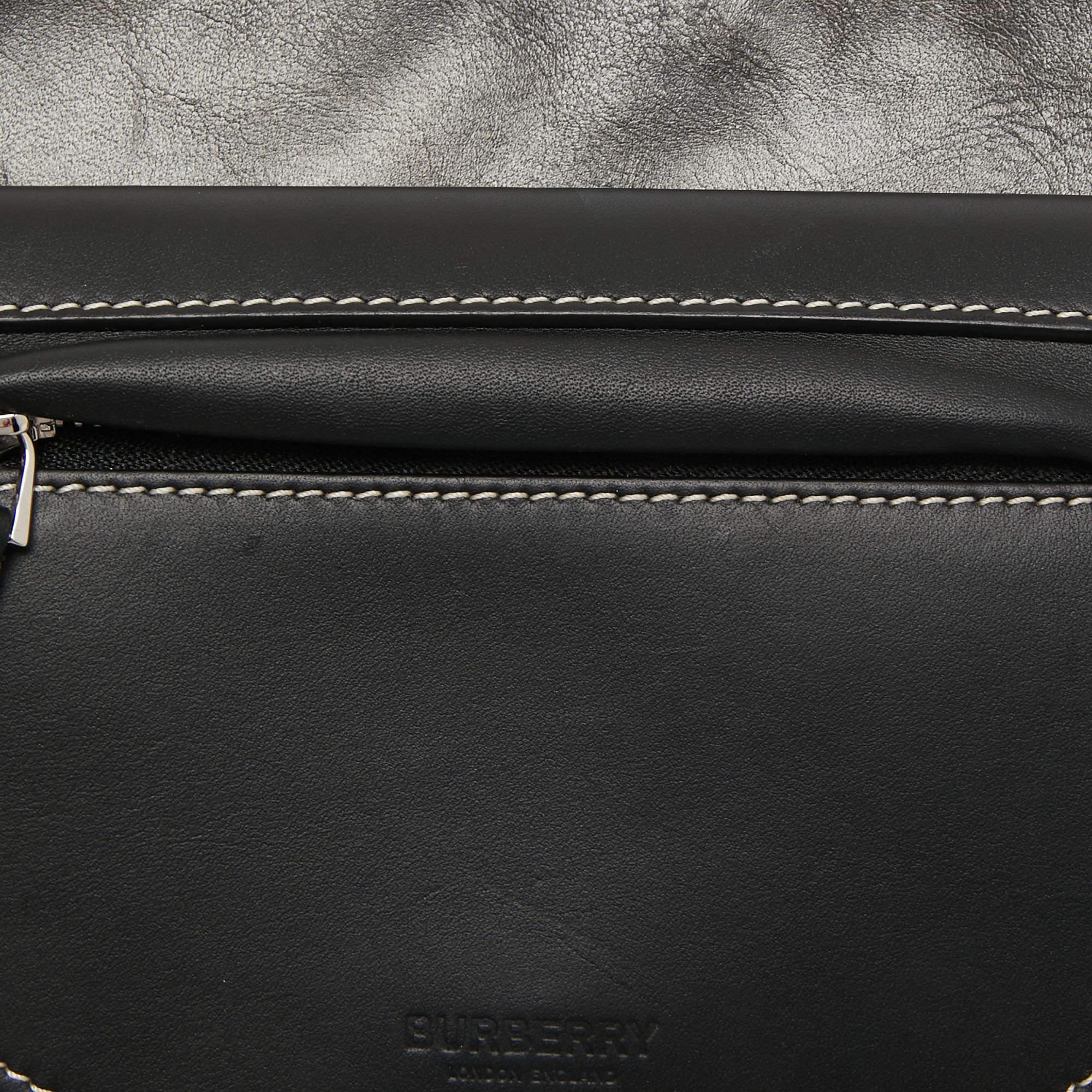 Burberry Black Leather Mini Double Olympia Bag 7