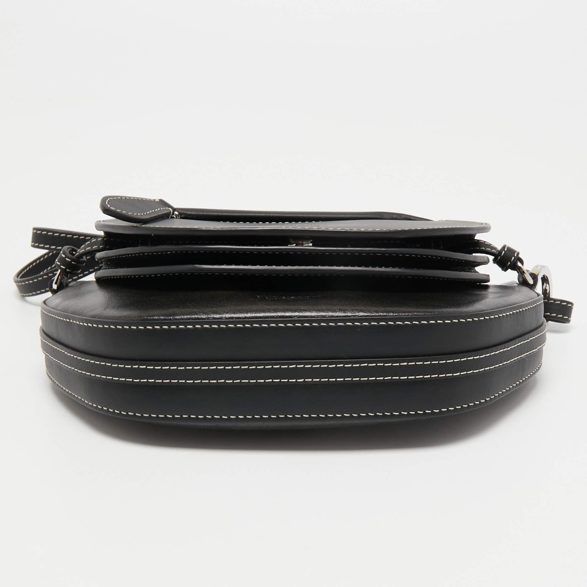 Burberry Black Leather Mini Double Olympia Bag 1