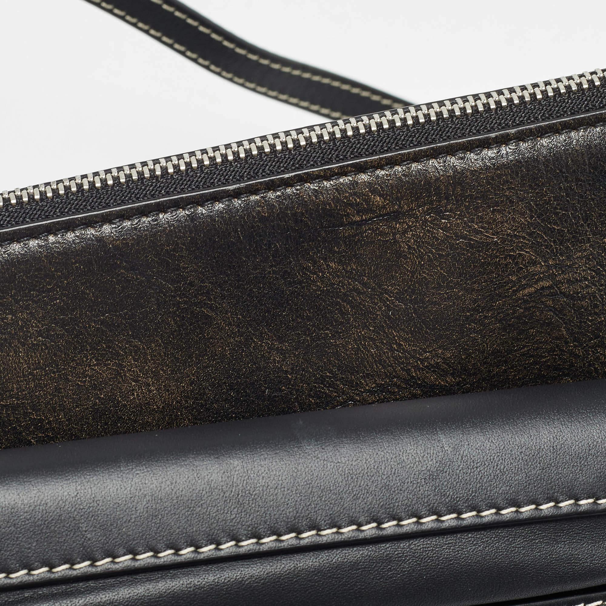 Burberry Black Leather Mini Double Olympia Bag For Sale 3
