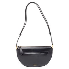 Used Burberry Black Leather Mini Olympia Leather Shoulder Bag