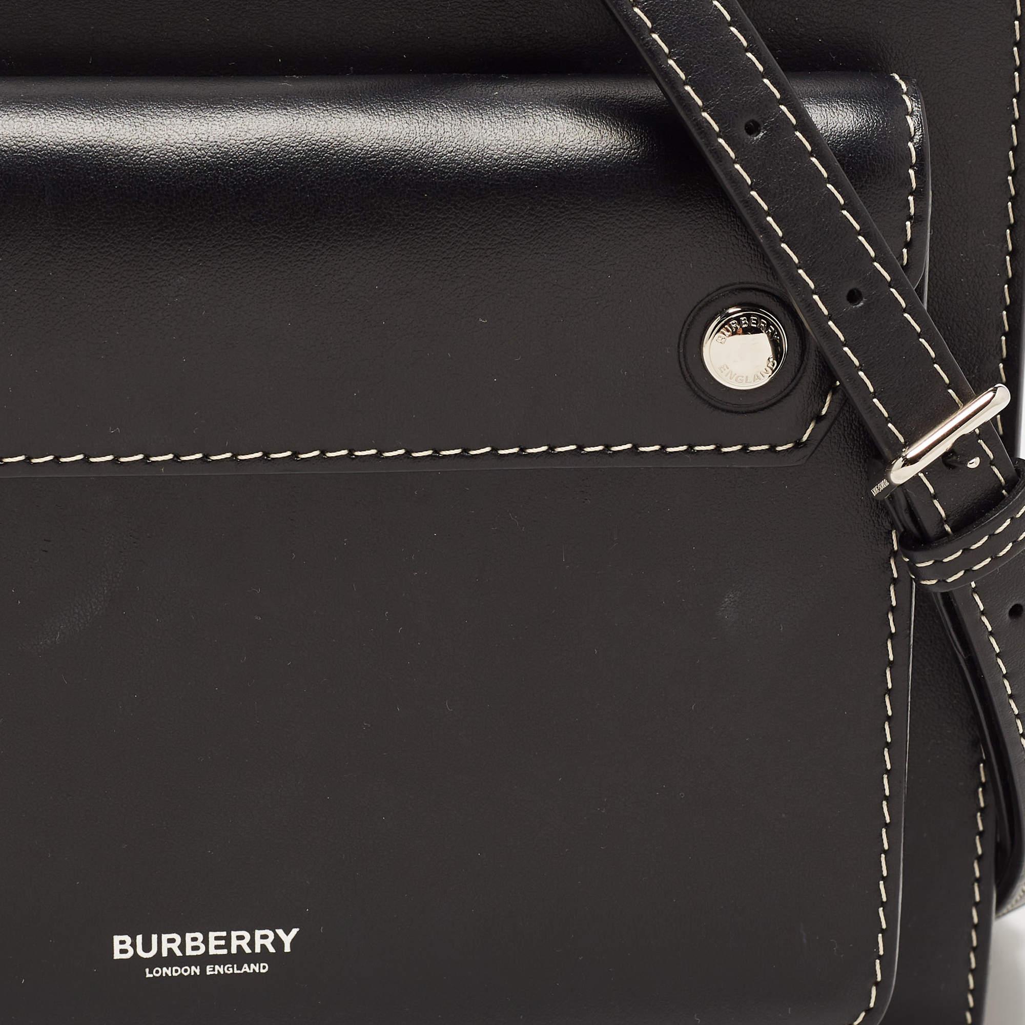 Burberry Black Leather Mini Pocket Tote 9