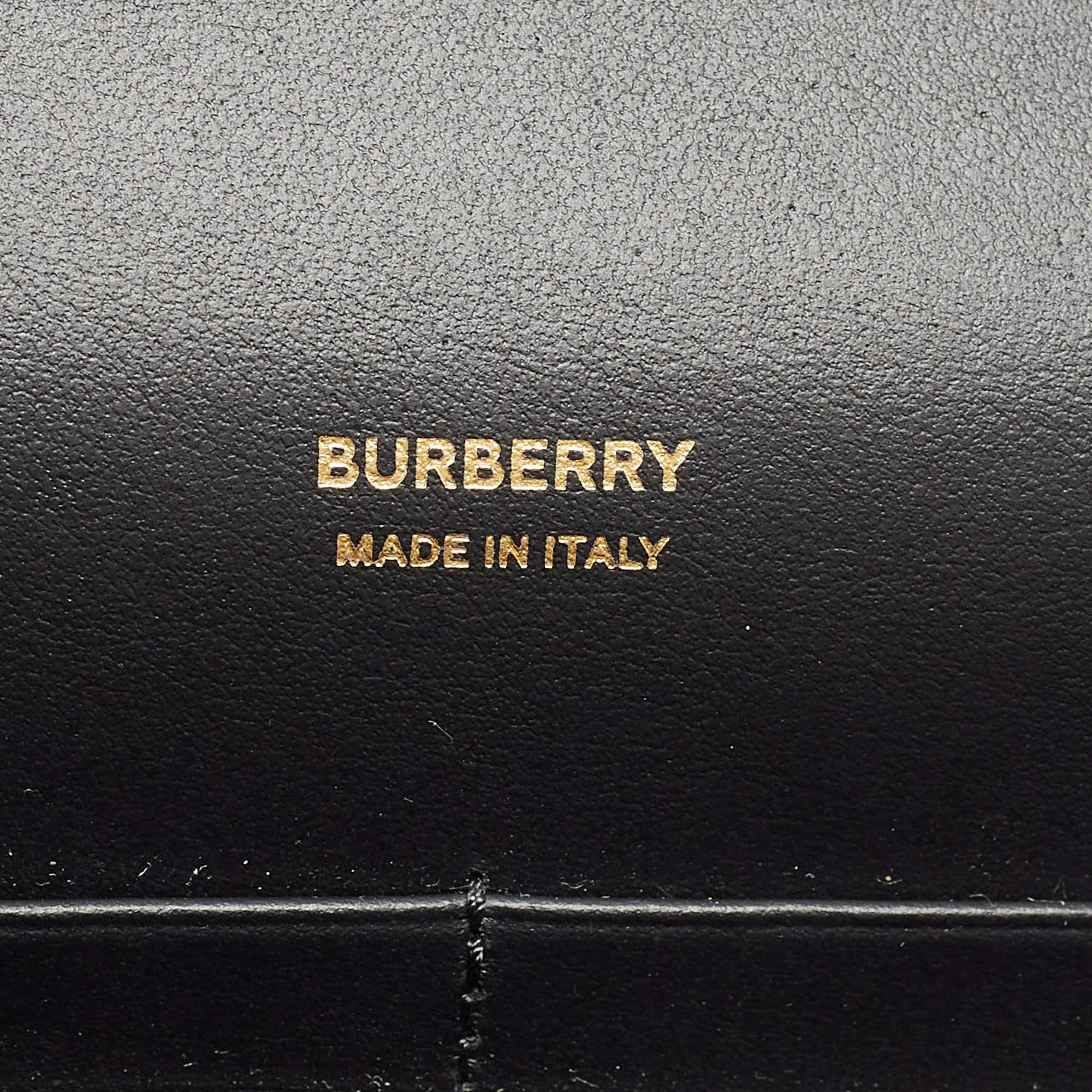 Burberry Black Leather Mini TB Flap Crossbody Bag 3