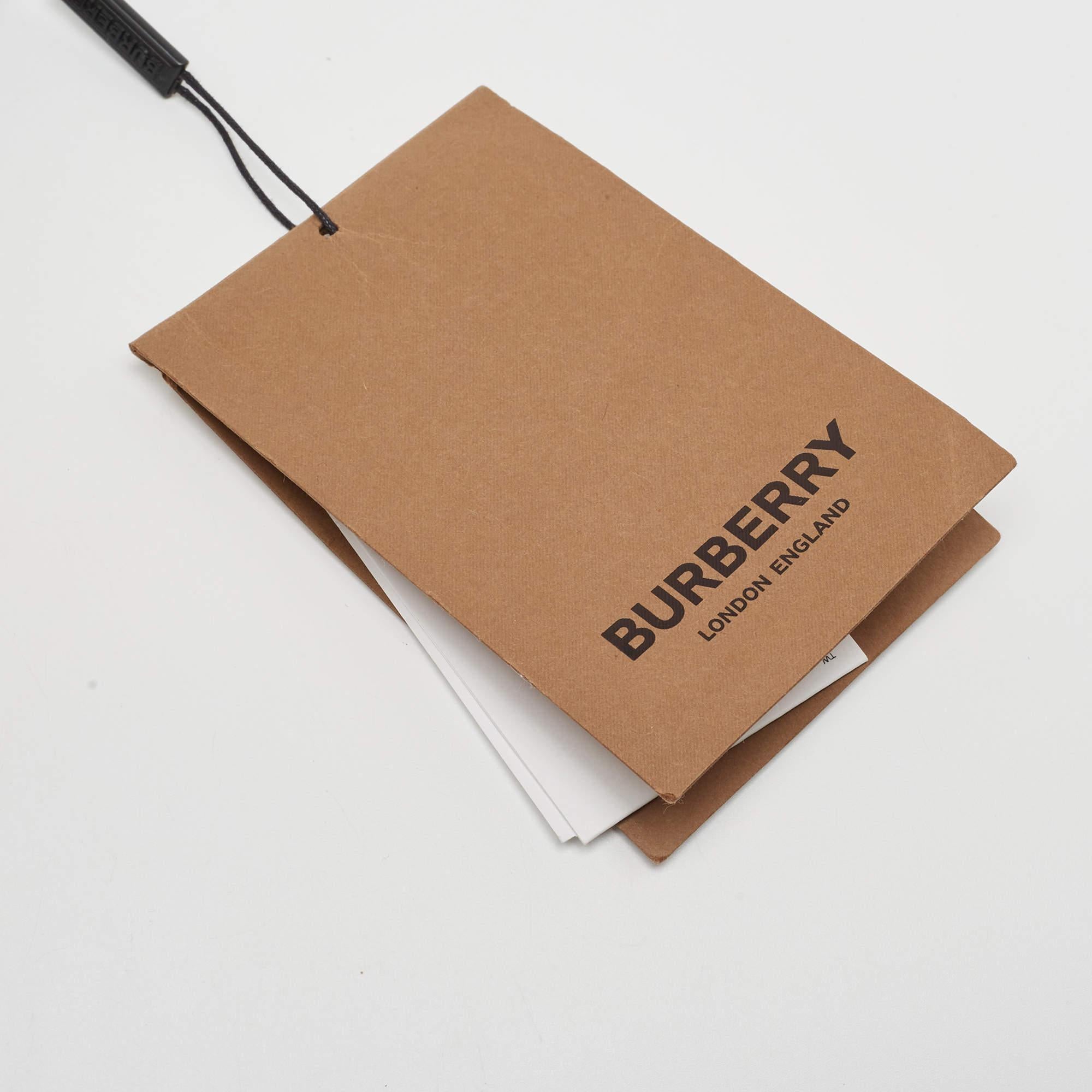 Burberry Black Leather Mini TB Shoulder Bag For Sale 7