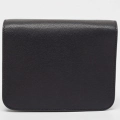 Burberry Black Leather Mini TB Shoulder Bag