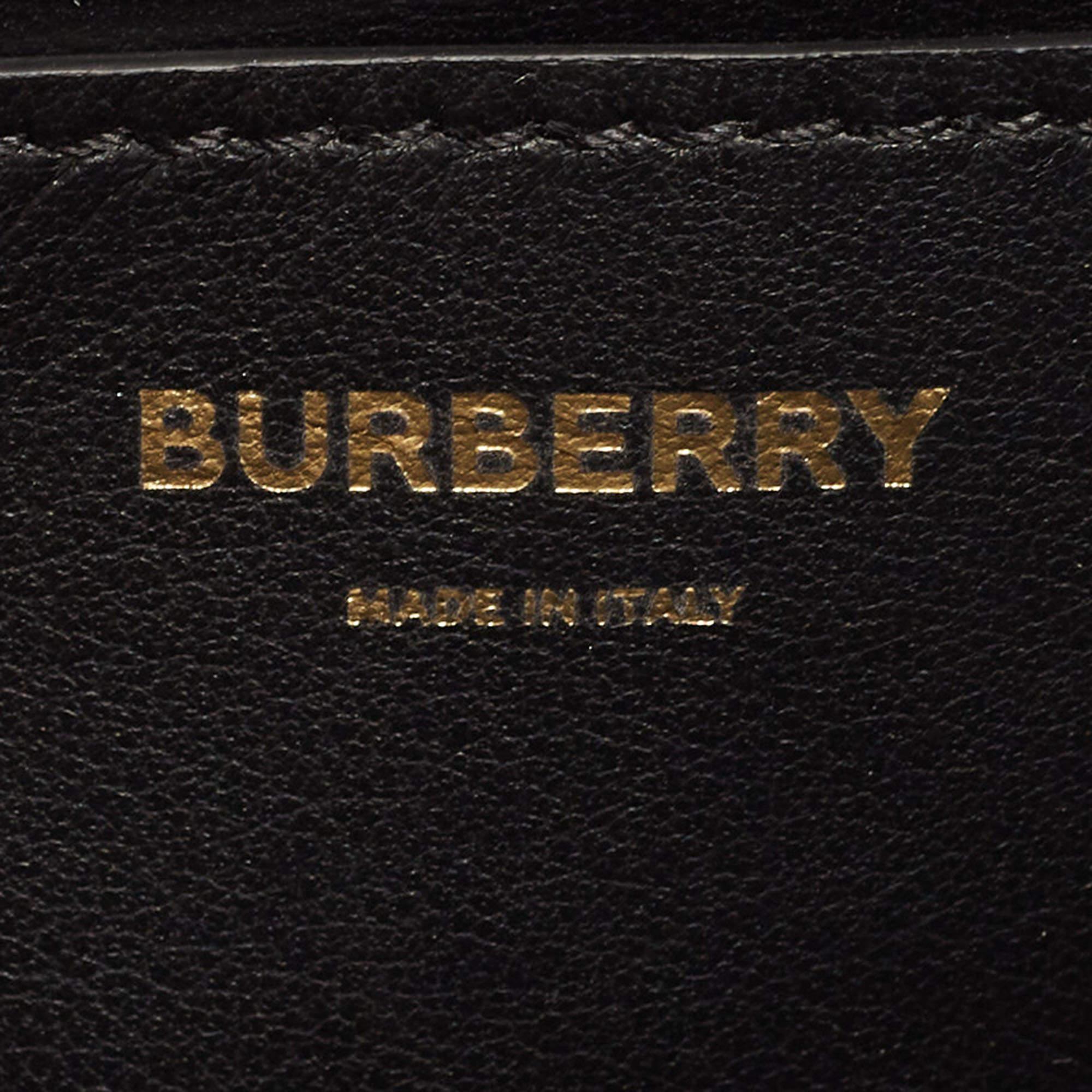 Burberry Black Leather Mini TB Shoulder Bag 1
