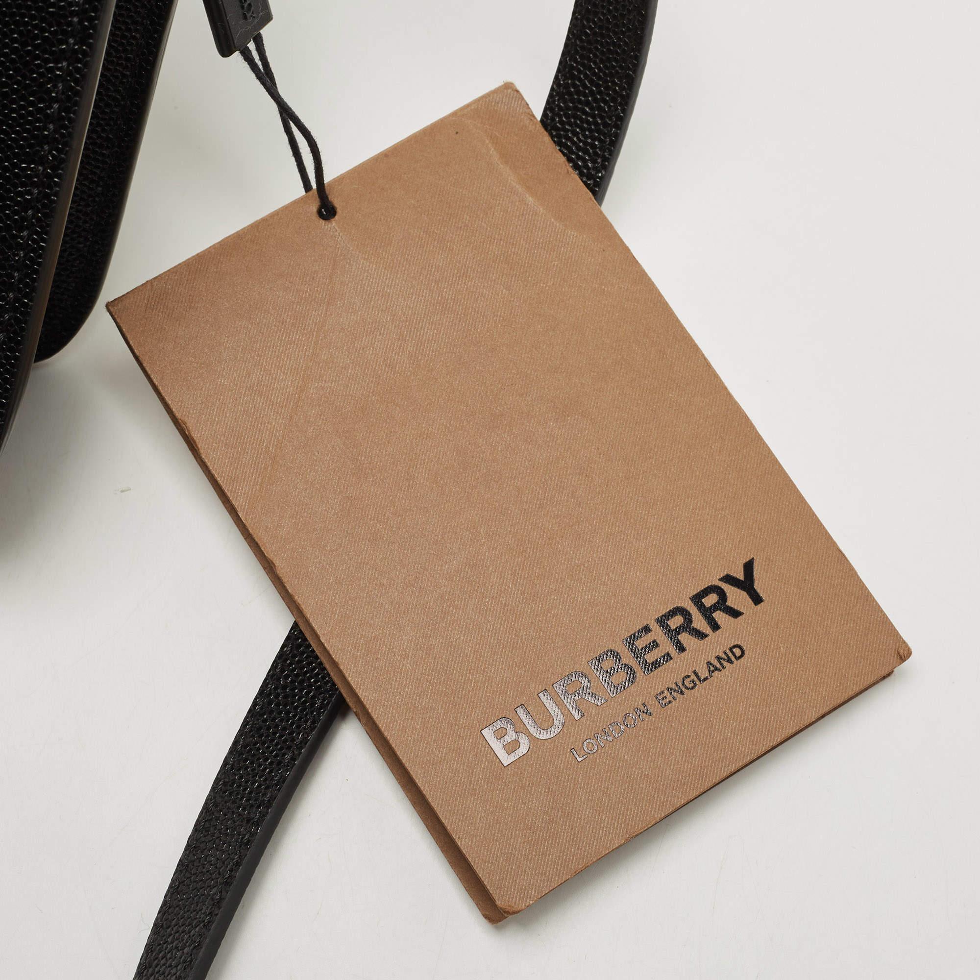 Burberry Black Leather Mini TB Shoulder Bag 2