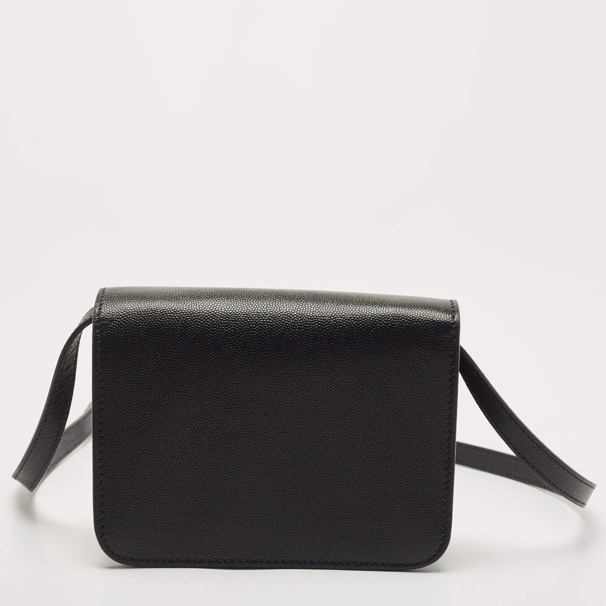 Burberry Black Leather Mini TB Shoulder Bag 6