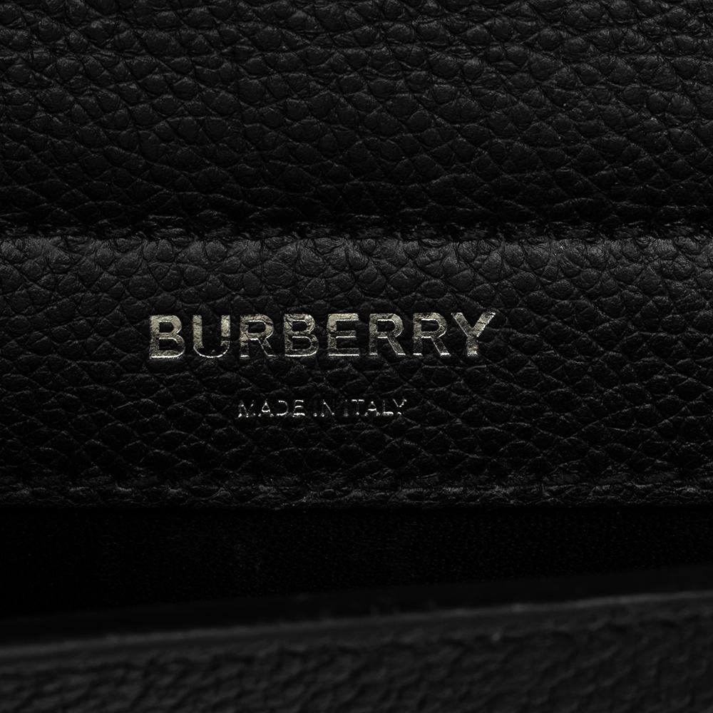 Burberry Black Leather Mini Title Crossbody Bag 3