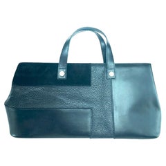 Nova Long Tote aus schwarzem Leder von Burberry, 12bur858