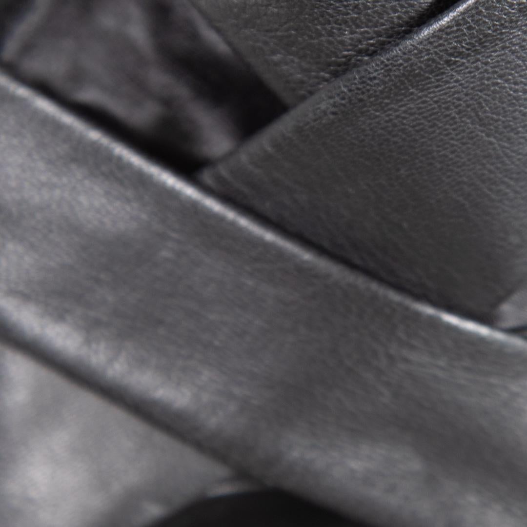 Burberry Black Leather Peep Toe Heeled Boots Size IT 40 For Sale 1