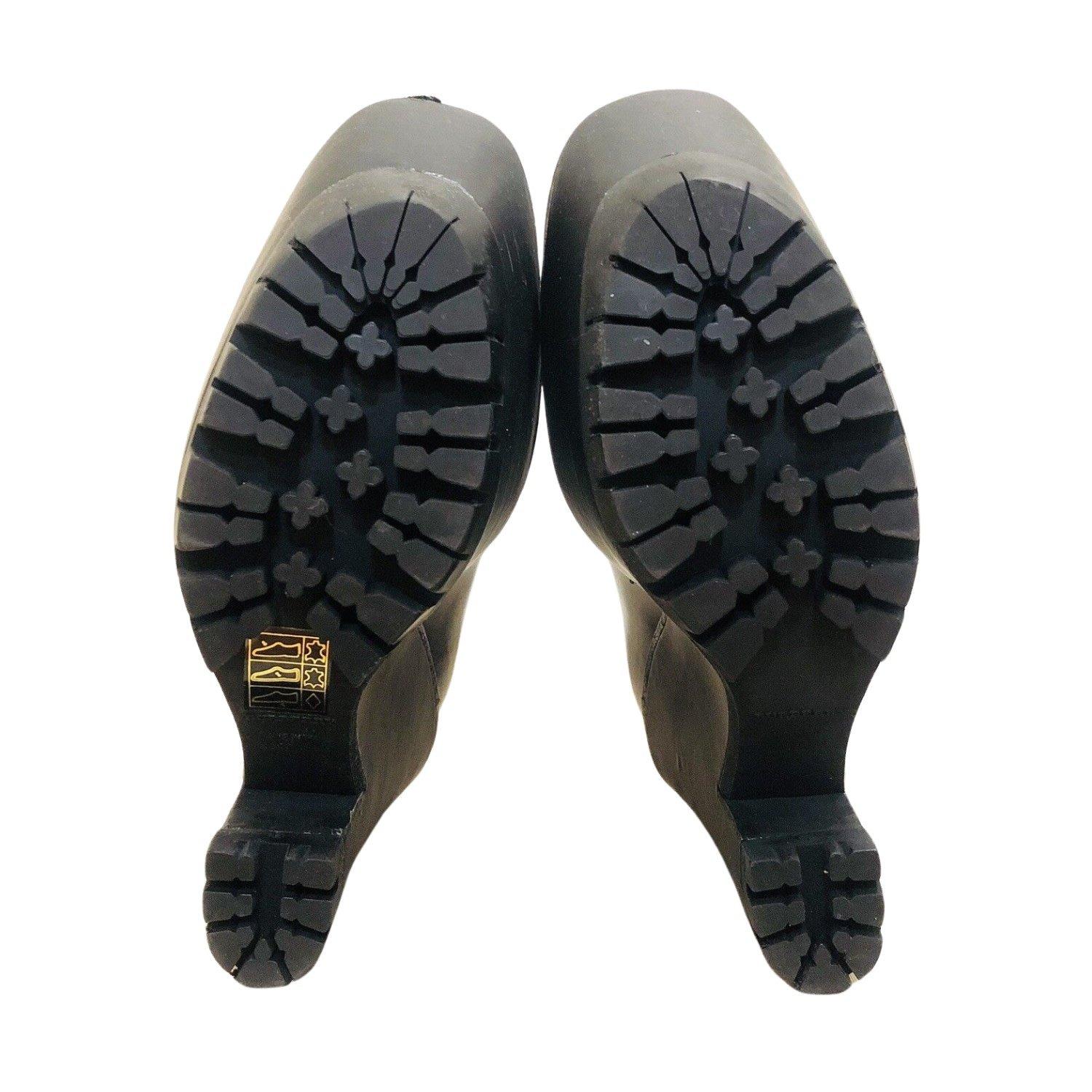 Women's Burberry Black Leather Prorsum Angelsey Wedge (EU 40) For Sale