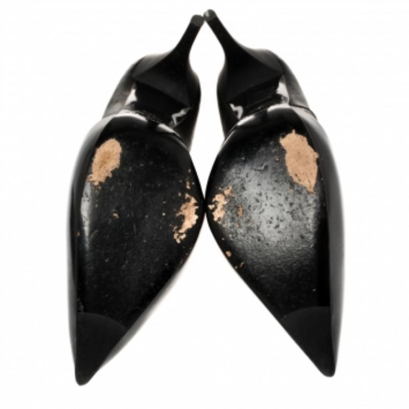 Burberry Black Leather Prorsum High Cut Booties Size 40.5 In Fair Condition For Sale In Dubai, Al Qouz 2
