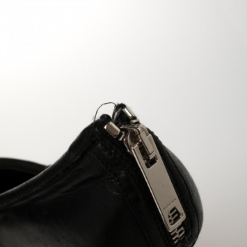 Women's Burberry Black Leather Prorsum High Cut Booties Size 40.5 For Sale
