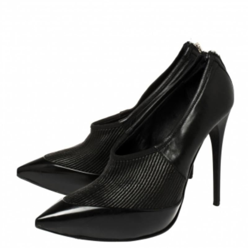 Burberry Black Leather Prorsum High Cut Booties Size 40.5 For Sale 4