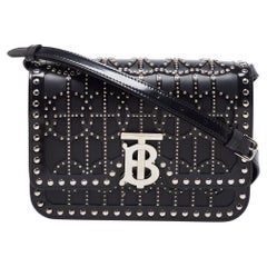 Sac porté épaule Ramadan Exclusive en cuir noir Burberry