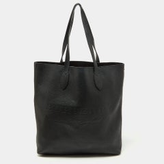 Burberry Black Leather Remington Shopper Tote