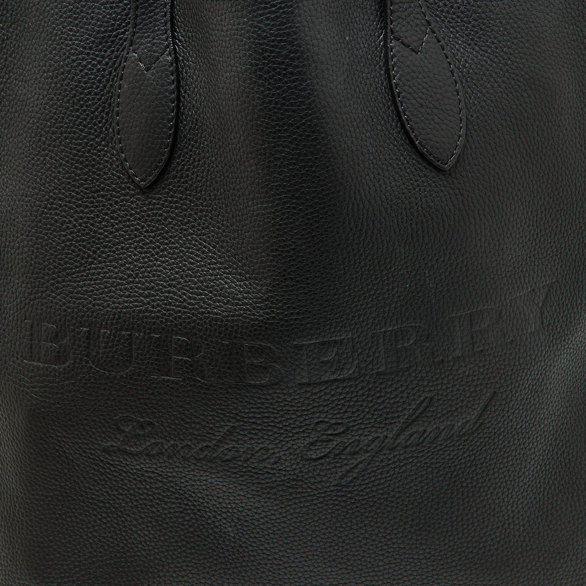 Burberry Black Leather Remington Shopper Tote 5