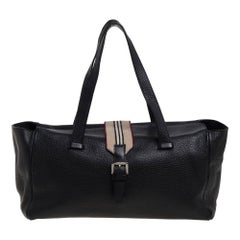 Burberry Black Leather Satchel