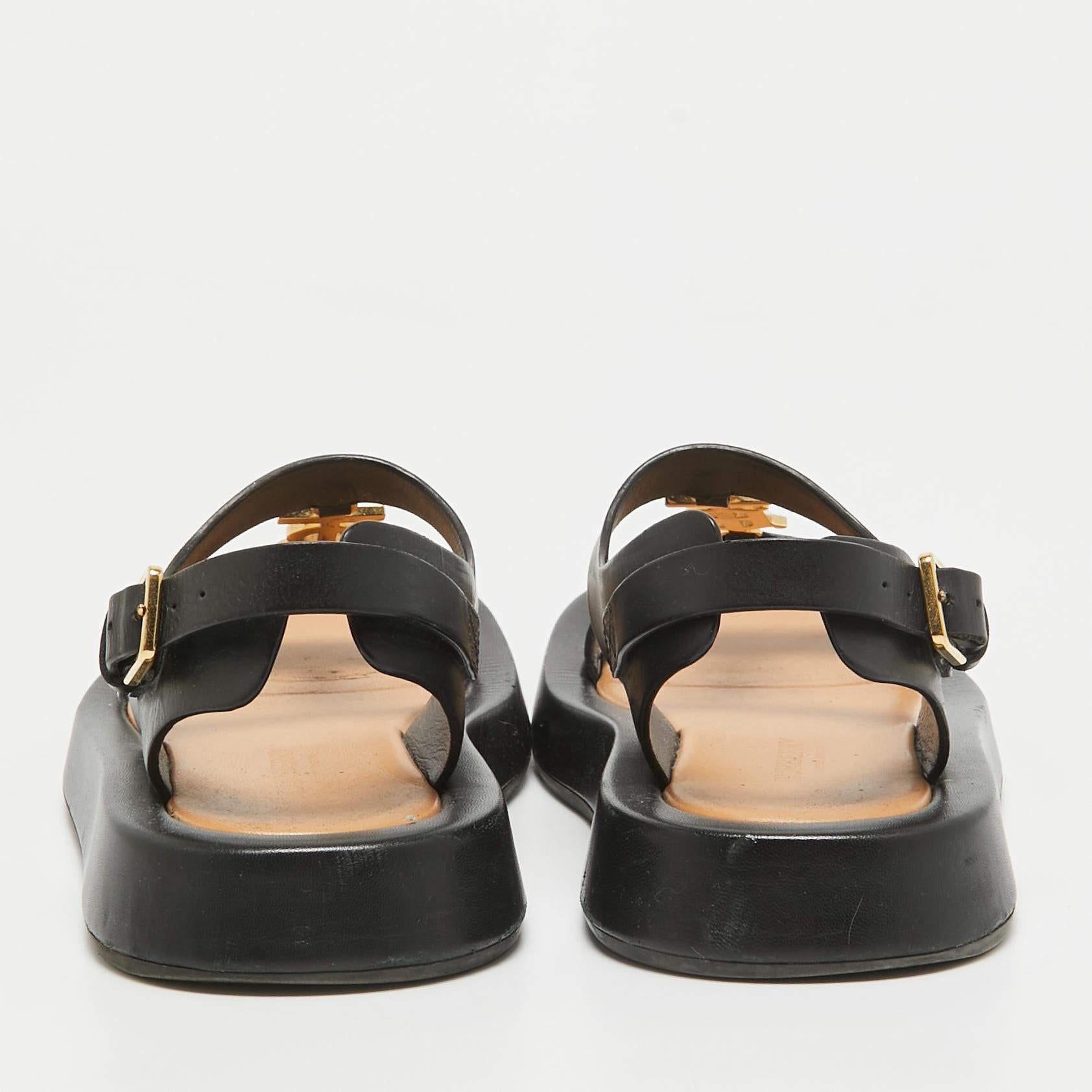 Burberry Sandali in pelle nera misura 37 2