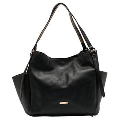 Burberry Black Leather Small Canterbury Tote