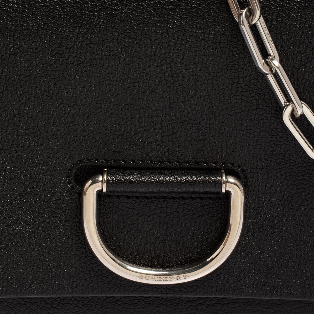 Burberry Black Leather Small D-Ring Chain Shoulder Bag 5