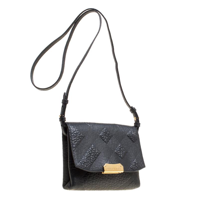 Burberry Black Leather Small Langley Clutch 7