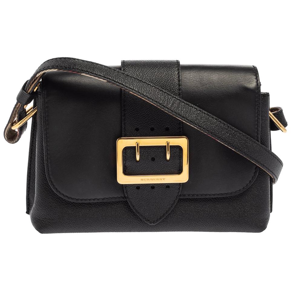 Burberry Black Leather Small Medley Shoulder Bag