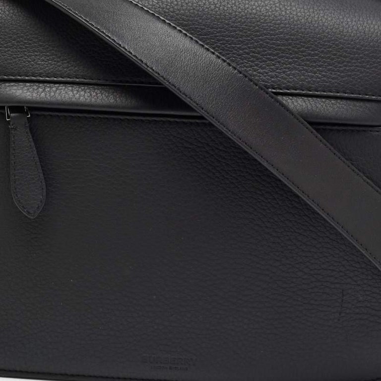 Burberry Black Leather Small Olympia Messenger Bag For Sale at 1stDibs