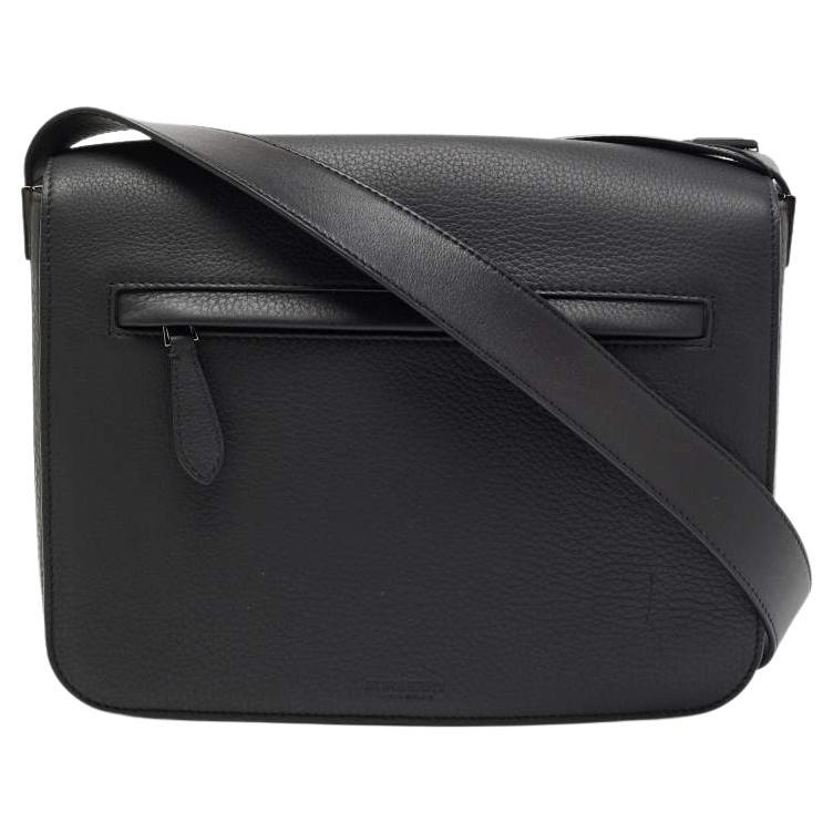 Burberry Black Leather Small Olympia Messenger Bag