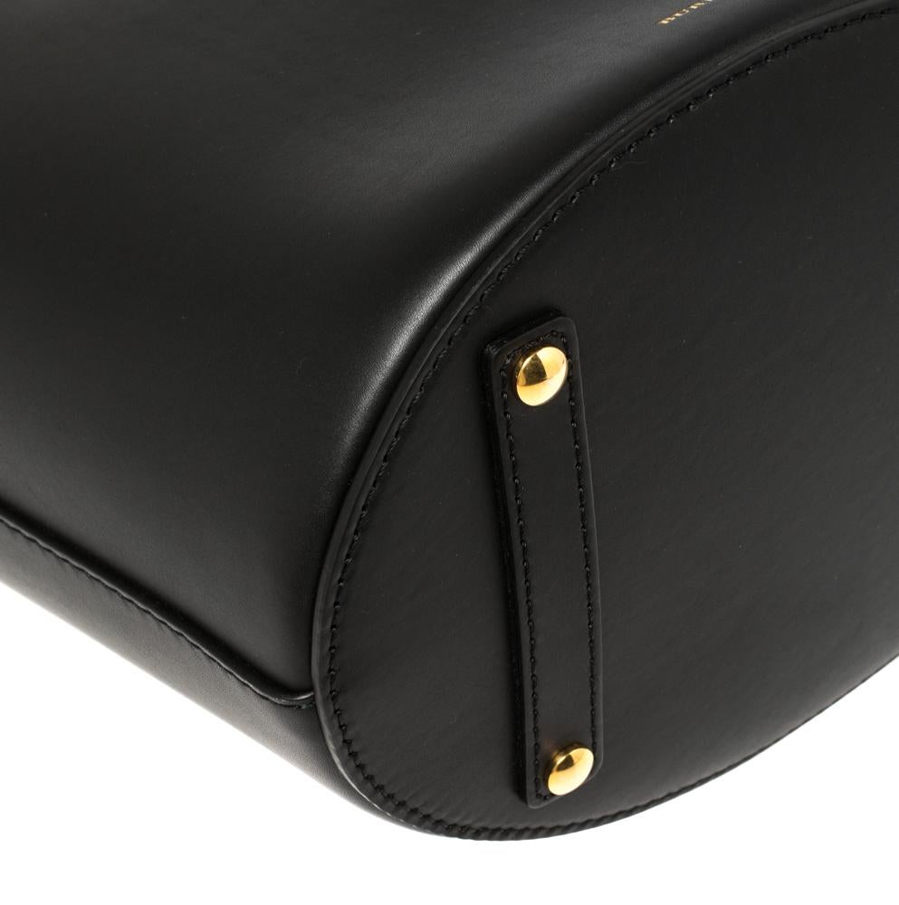 Burberry Black Leather Small Supple Bucket Bag 3