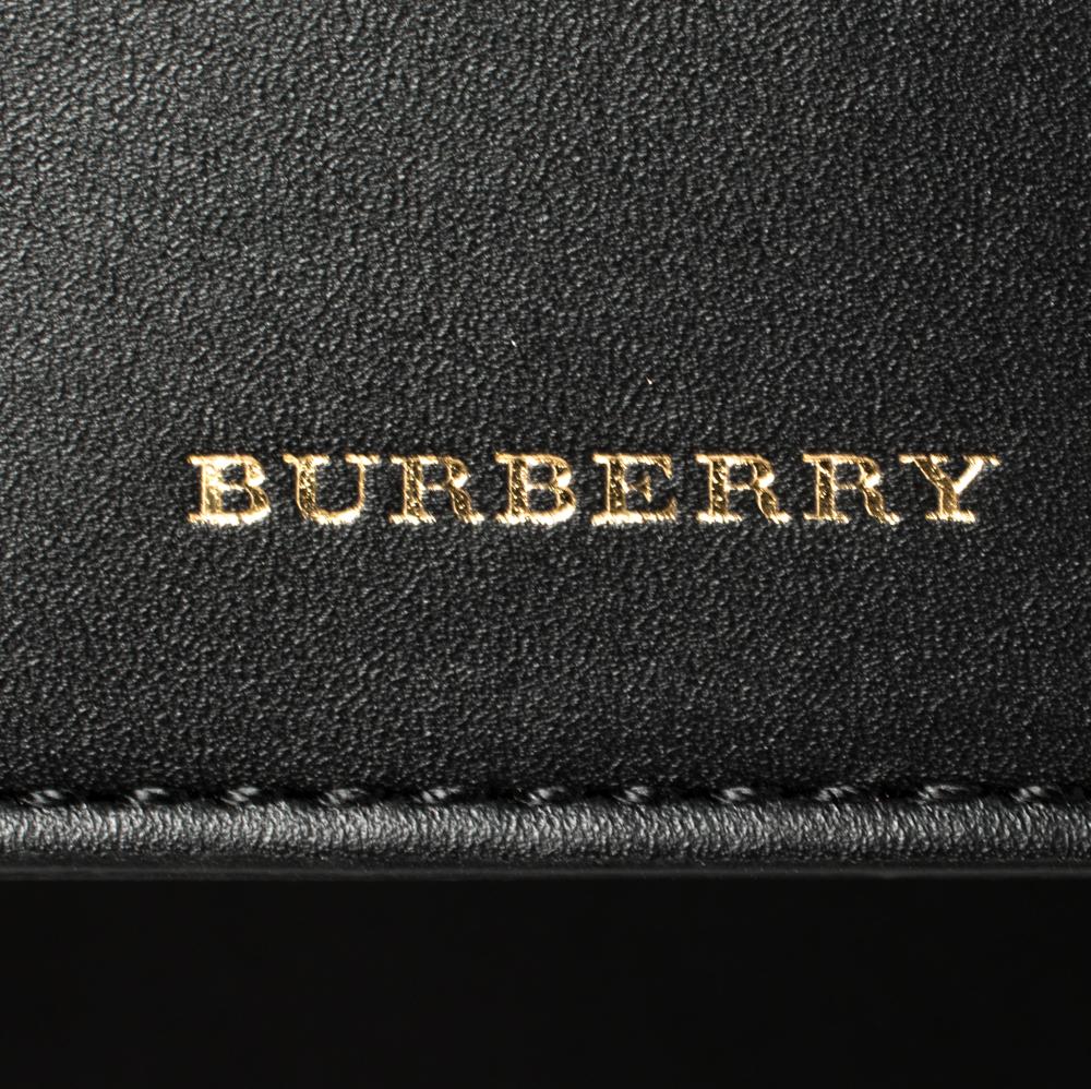 Burberry Black Leather Small Supple Bucket Bag 4