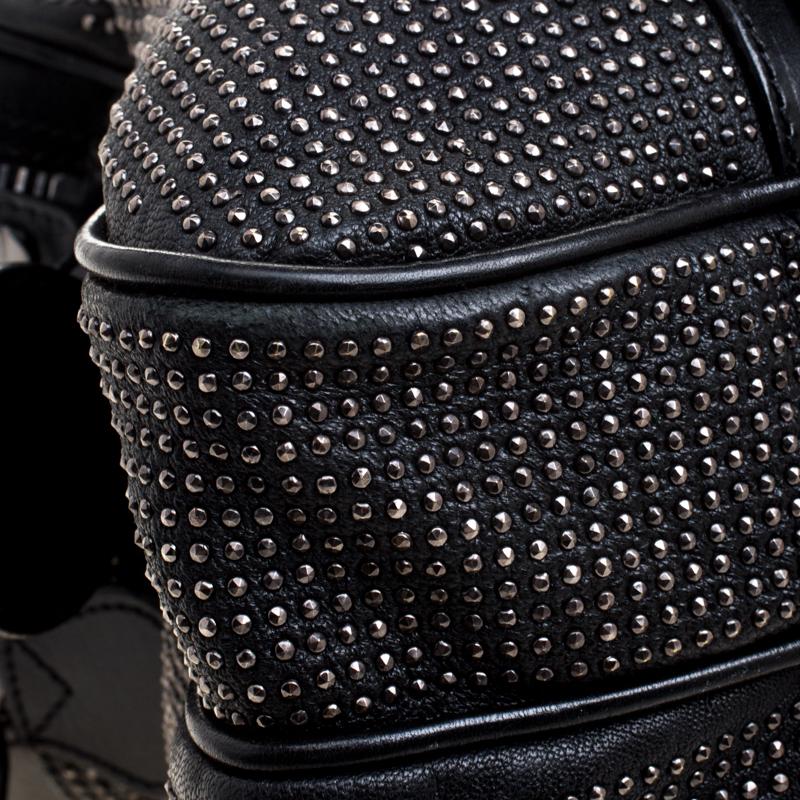 Burberry Black Leather Studded Ashbury Knight Satchel 7