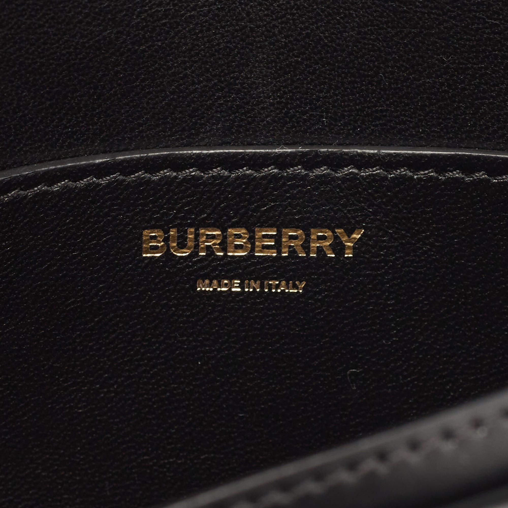Burberry Black Leather TB Belt Bag 9