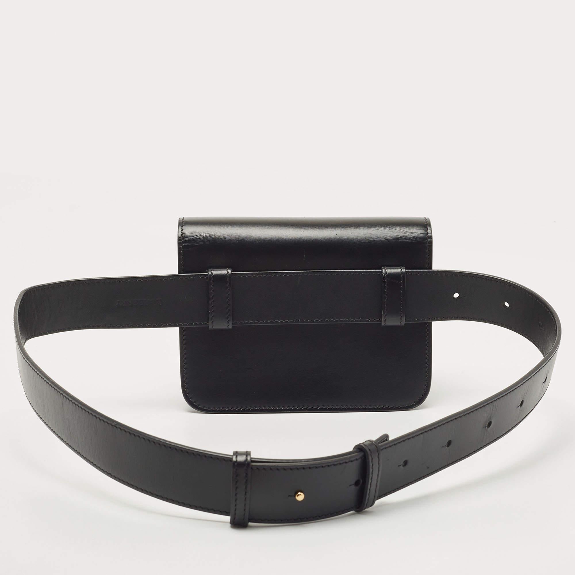 Burberry Black Leather TB Belt Bag 3