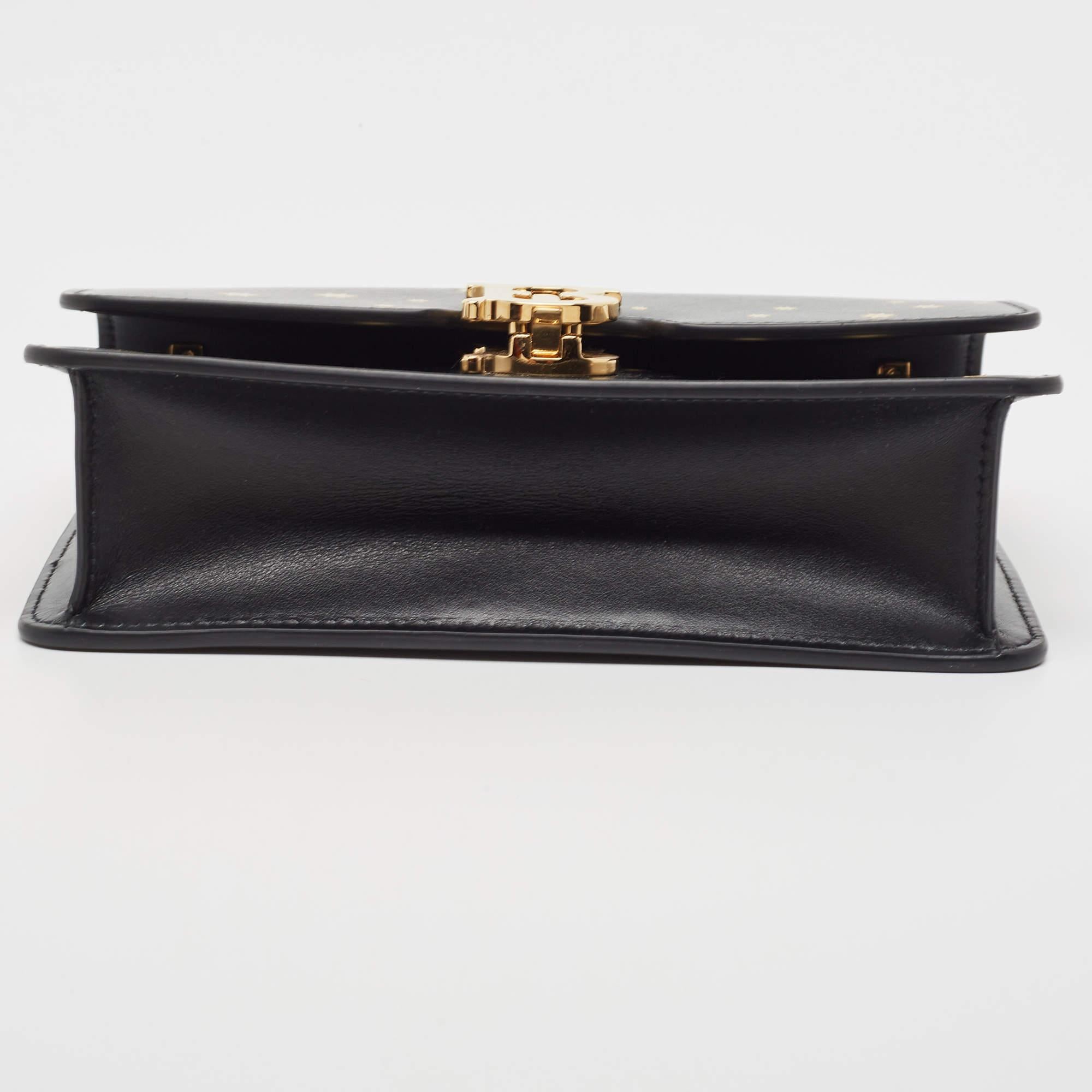 Burberry Black Leather TB Elongated Chain Bag For Sale 1