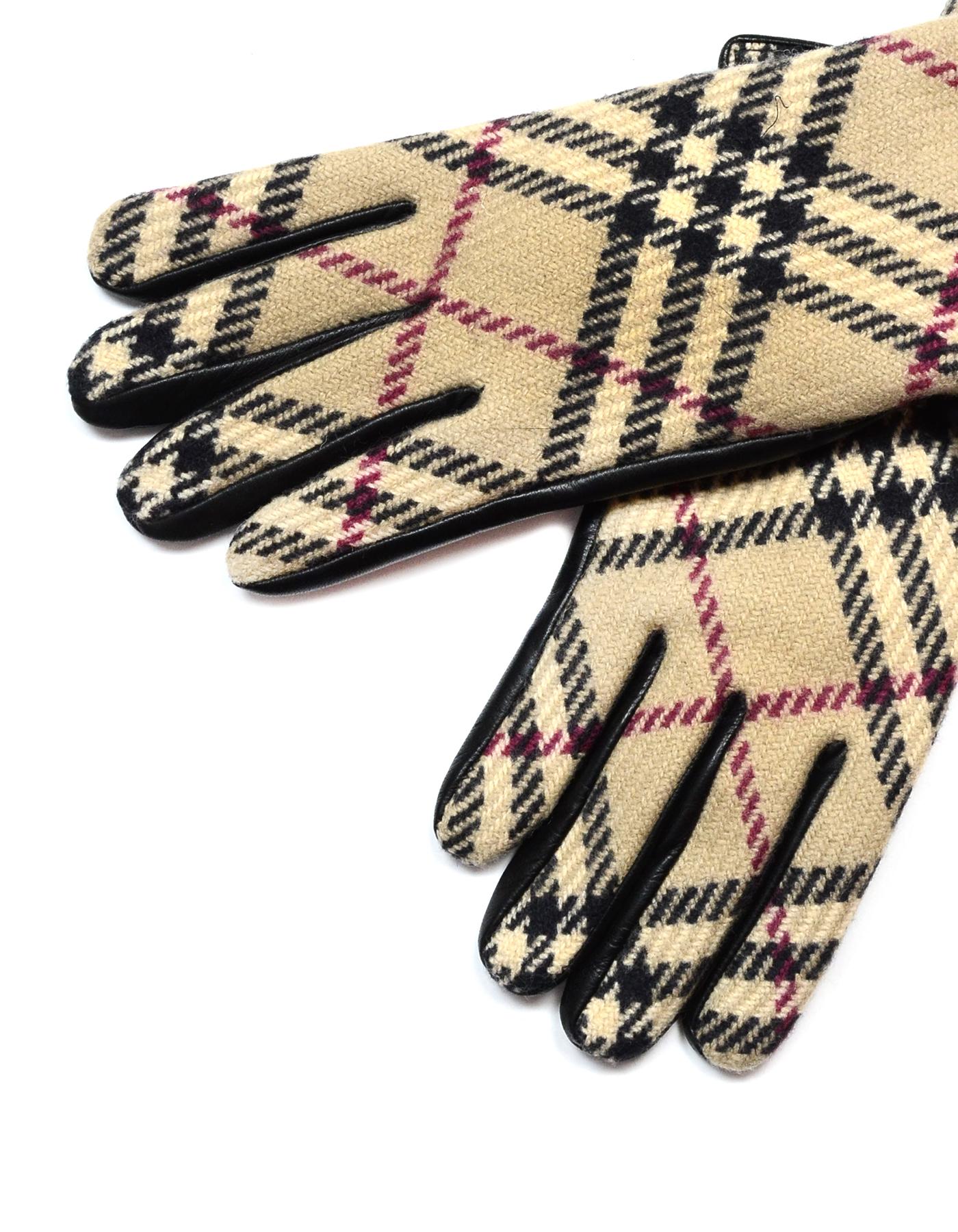 burberry plaid gloves