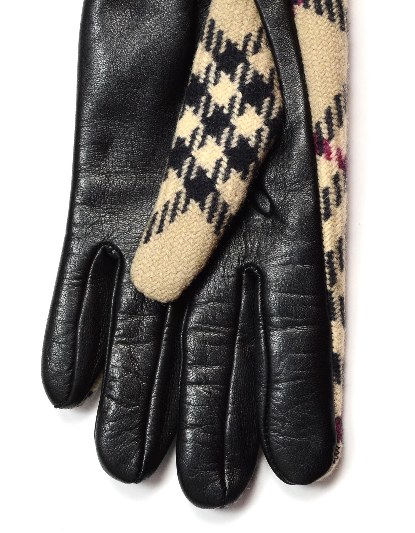 burberry plaid gloves