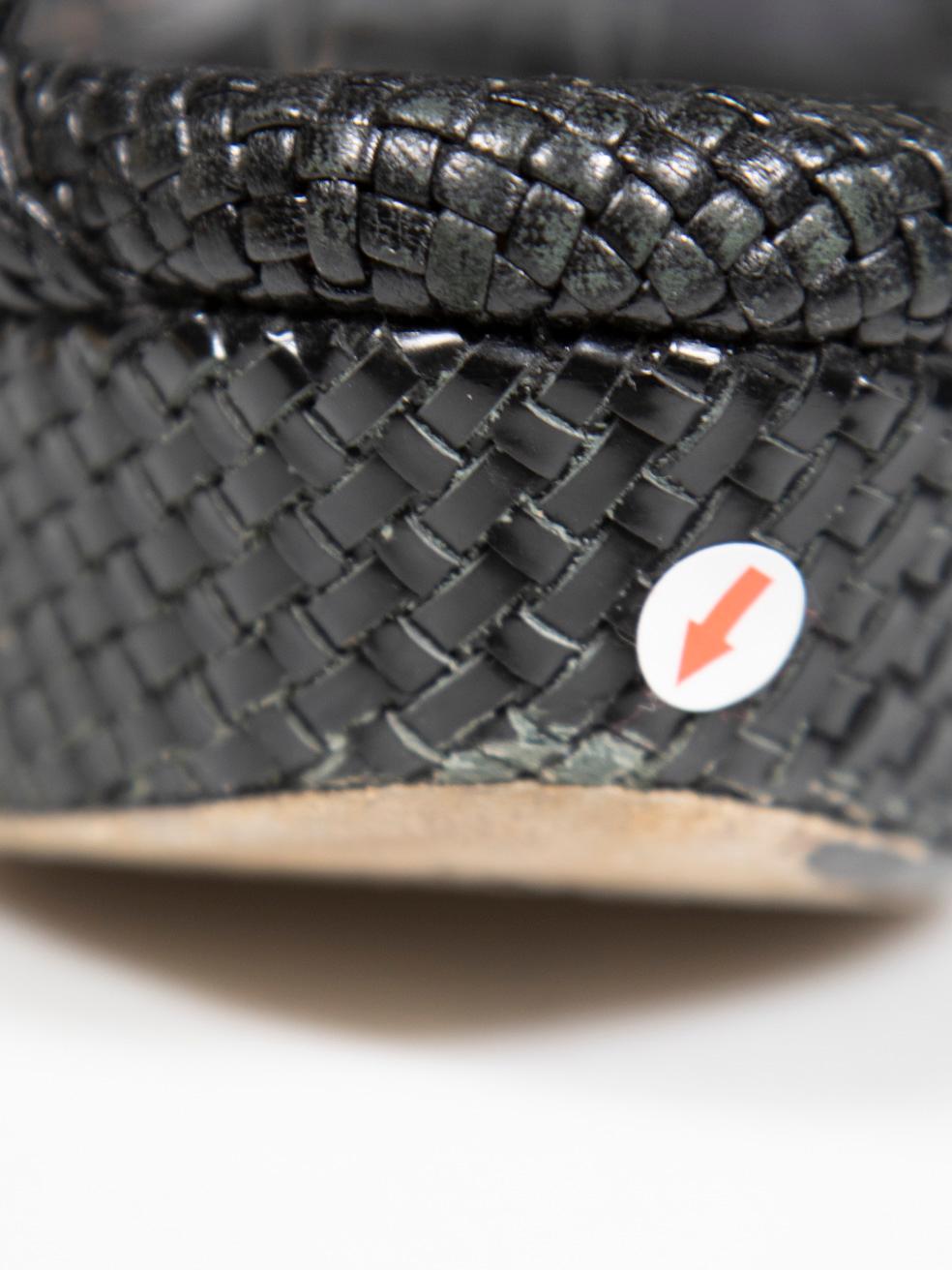 Burberry Sandalias de tacón tejidas de piel negra talla IT 38.5 en venta 5