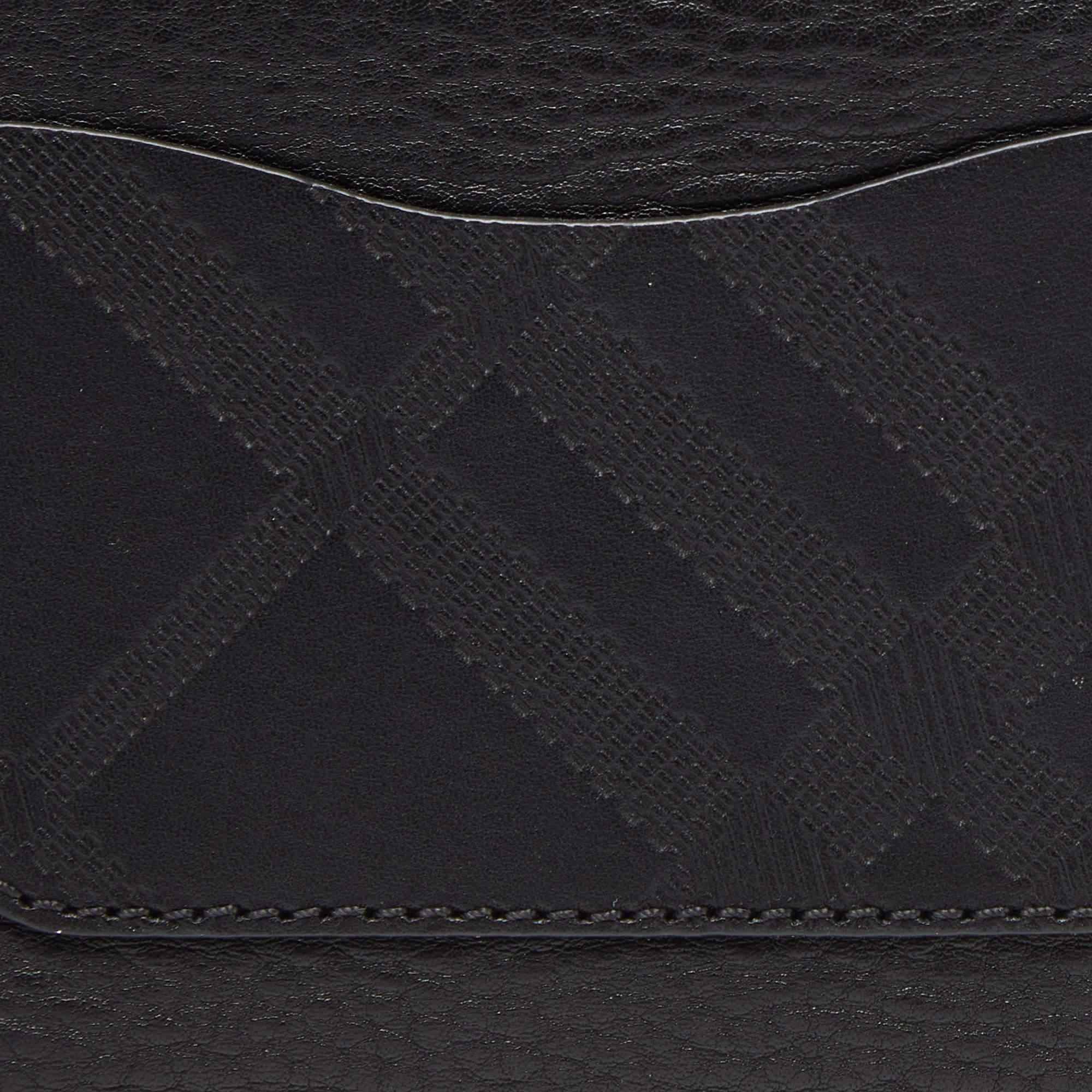 Burberry Black Leather Zip Bifold Wallet 2