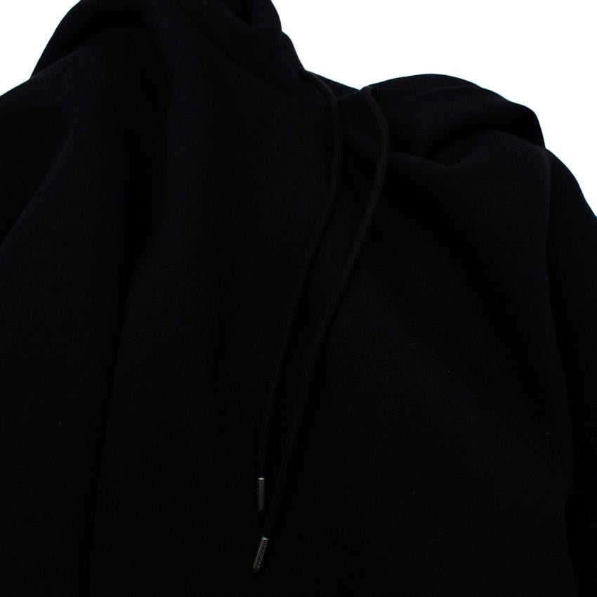 Burberry Black Logo Embroidered Hoodie For Sale 3