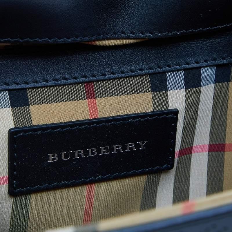 Burberry Black Logo Perforated Leather Small Macken Crossbody Bag 6