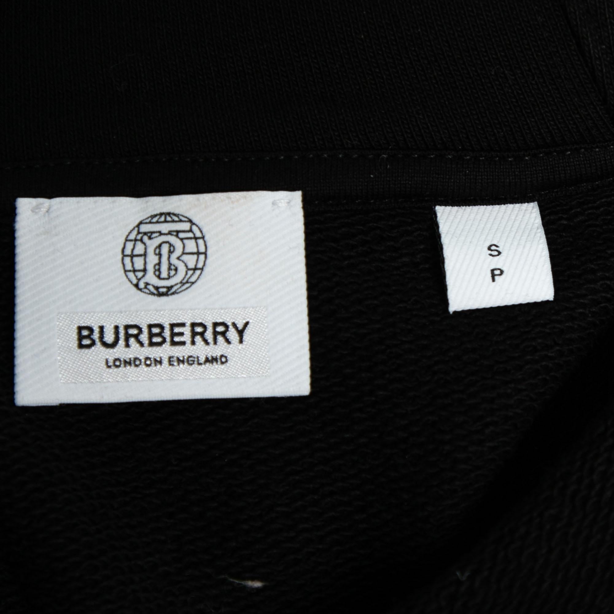 Burberry - Veste à capuche en coton imprimé amour avec fermeture éclair sur le devant S Pour hommes en vente