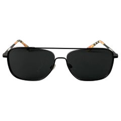 Lunettes de soleil en métal noir de Burberry