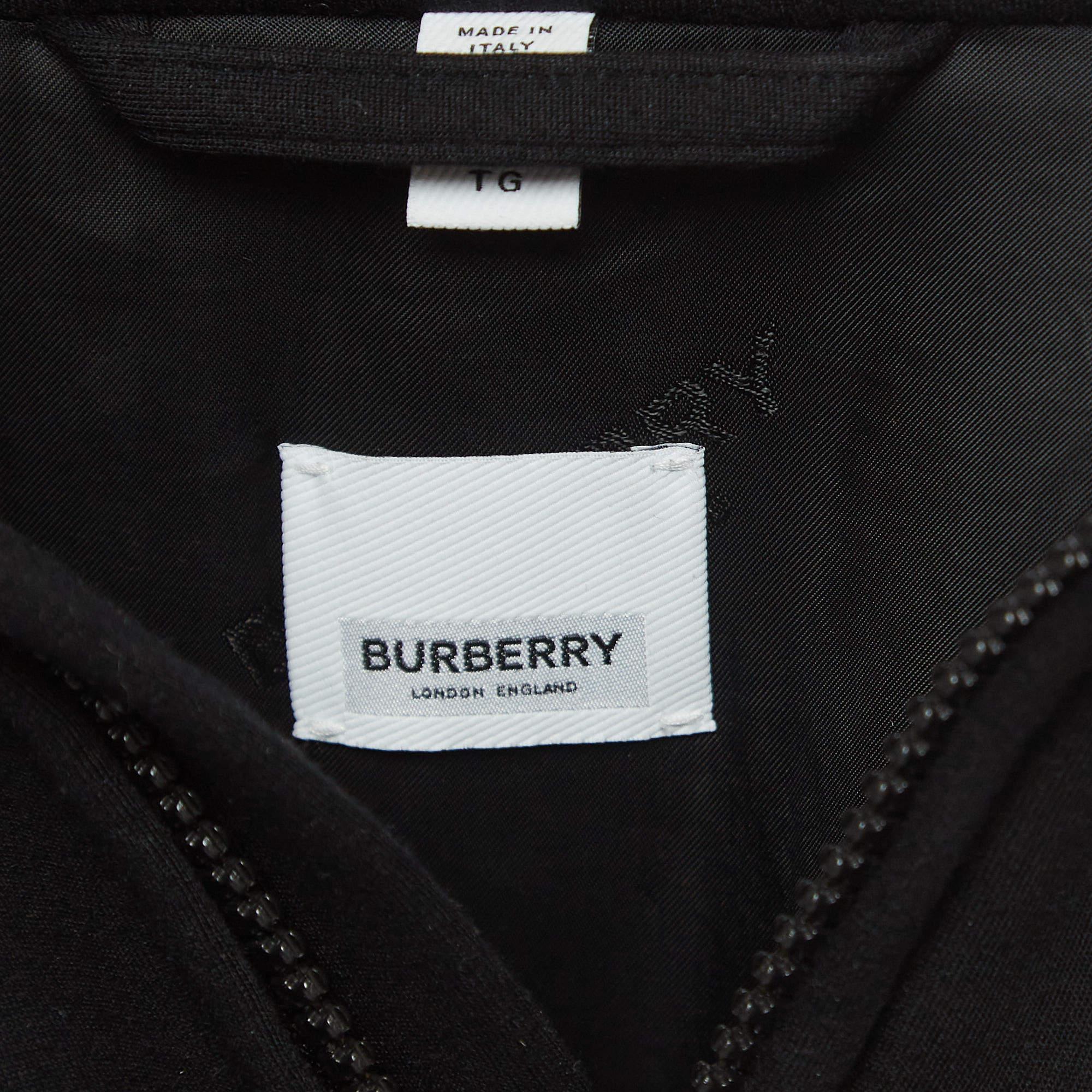 Men's Burberry Black Modal Logo Detailed Sweater XL