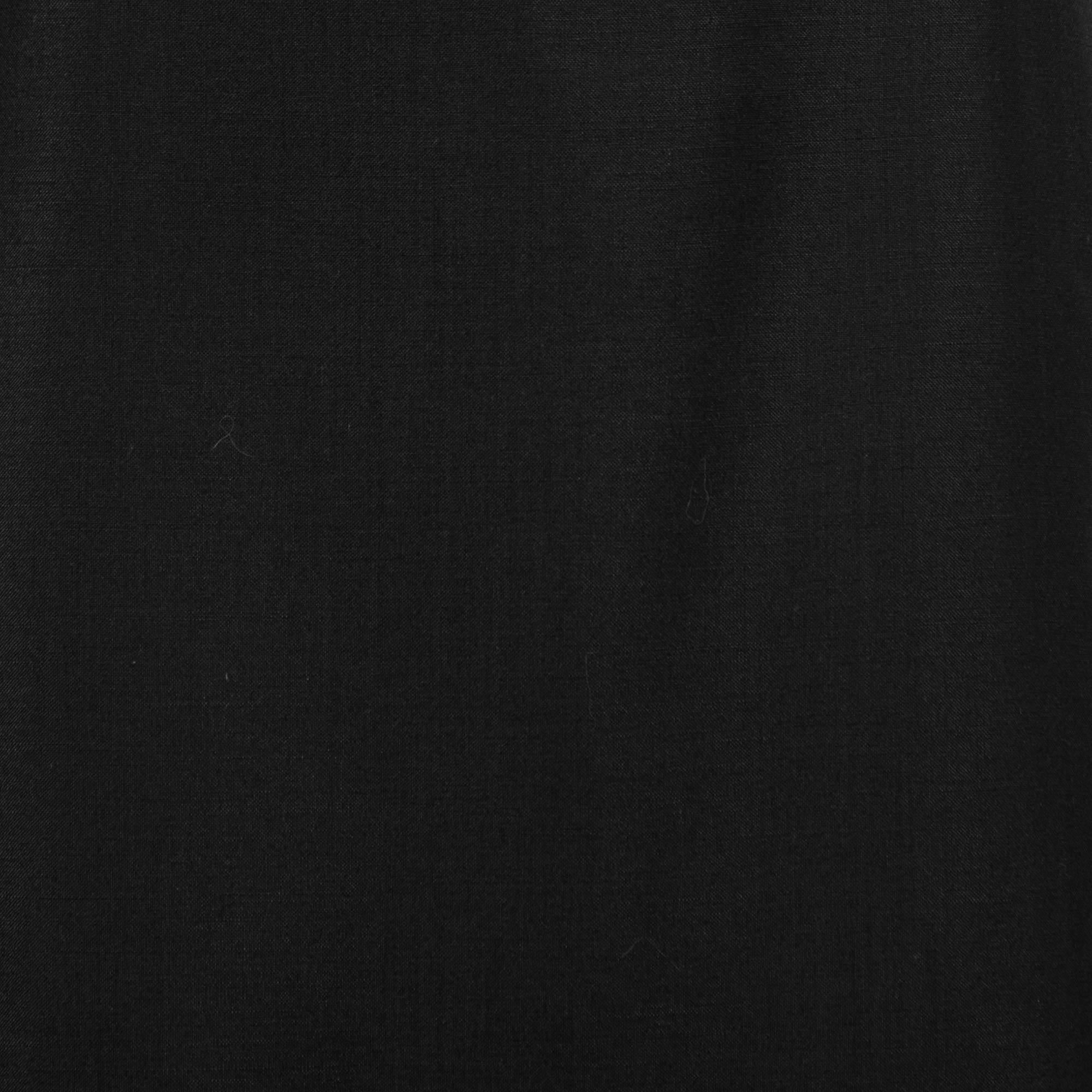 Burberry Black Mohair & Wool Tassel Trim Midi Skirt M 1