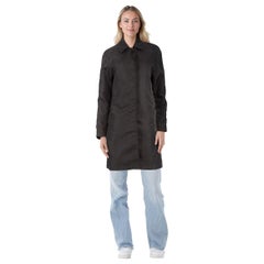 Burberry Black Monogram Trench Coat Size XXS