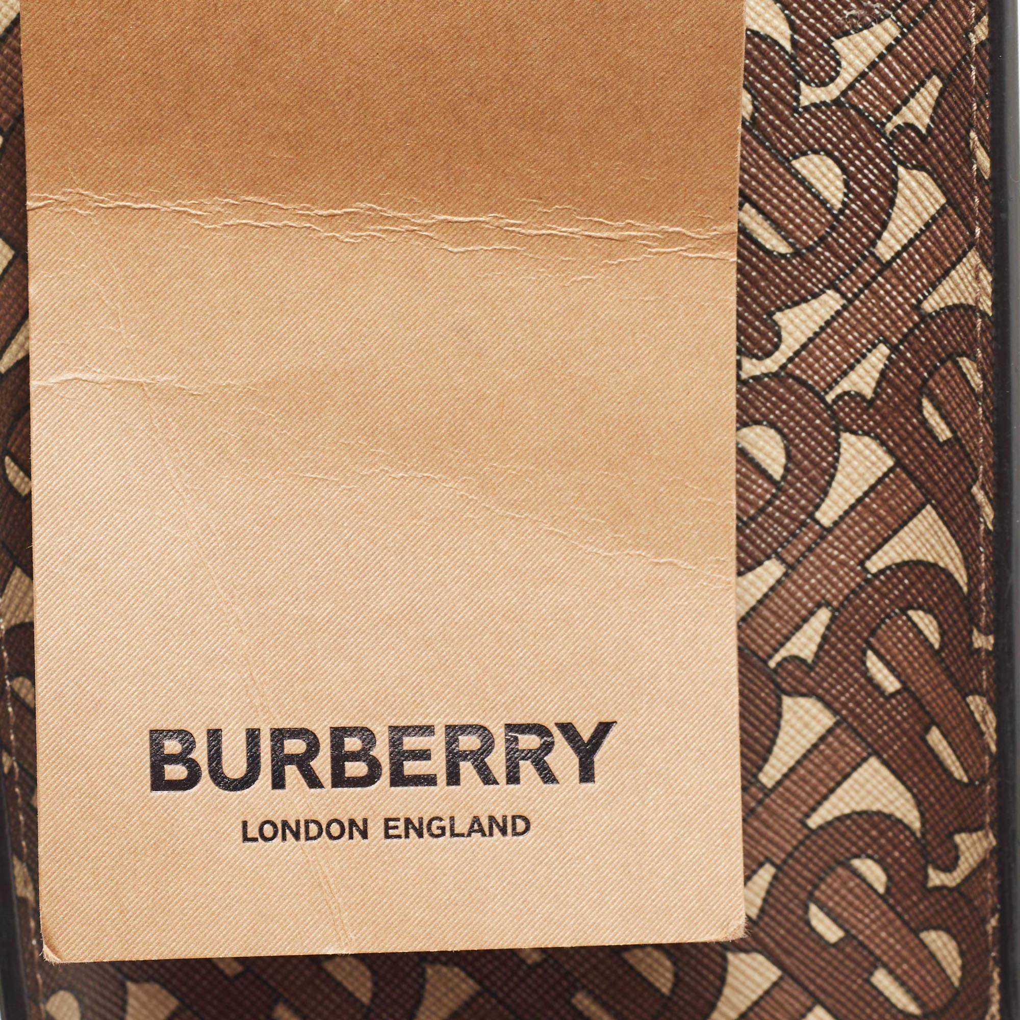 Burberry Black/Multicolor Monogram Stripe E-Canvas Portrait Tote 5