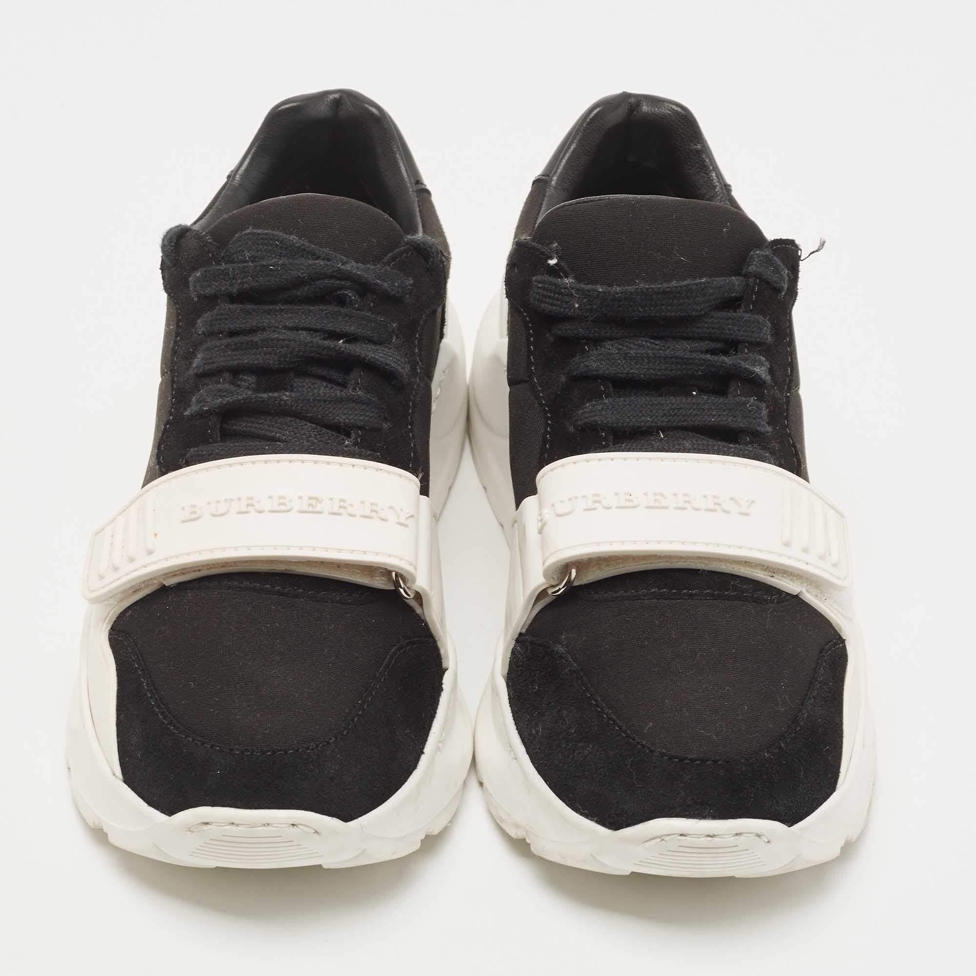 Burberry suede neoprene and leather sneakers sales