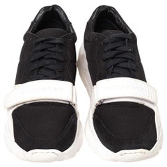 Burberry Black Neoprene Ramsey Low Top Sneakers Size 40